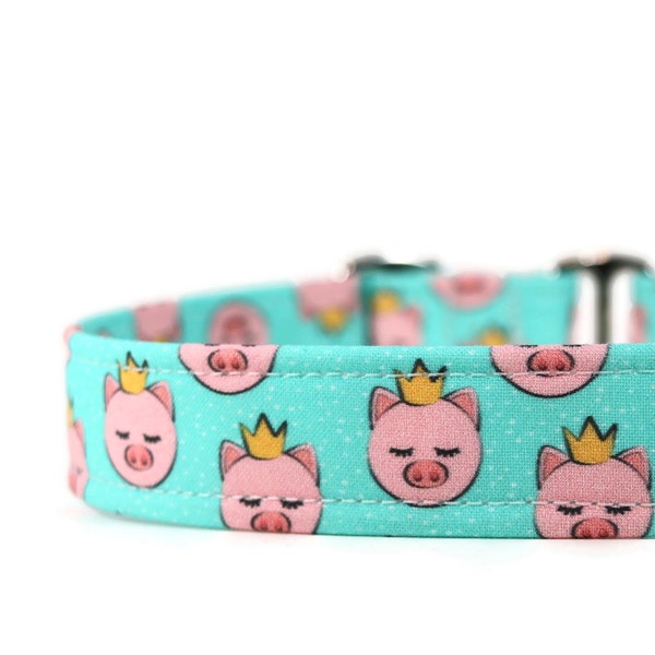 Queen Piggy Dog Collar - Custom Dog Collar - Martingale - Pet Accessories