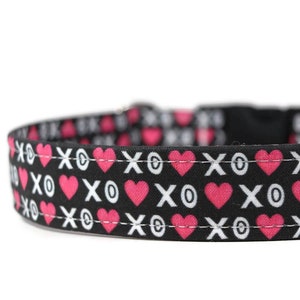 Hearts and XO Dog Collar - Custom Dog Collar - Martingale - Pet Accessories - Designer Dog Collar - Cat Collar