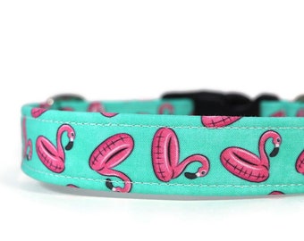 Flamingo Floaties Dog Collar: Custom Pet Collar