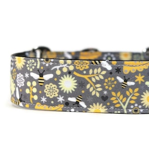 Bees and Flora Collar - Pet Accessories - Dog Collar - Cat Collar - Martingale