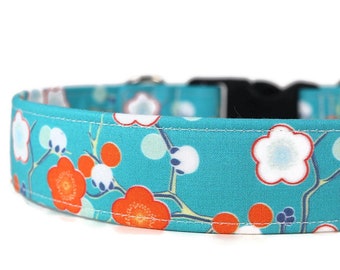 Large Flowers Dog Collar - Custom Dog Collar - Martingale - Pet Accessories - Designer Dog Collar - Pet Gift