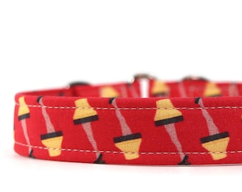 Leg Lamp Christmas Dog Collar: A Christmas Story, Red Fabric