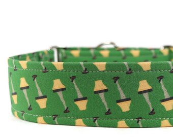 Leg Lamp Christmas Dog Collar: A Christmas Story, Green Martingale