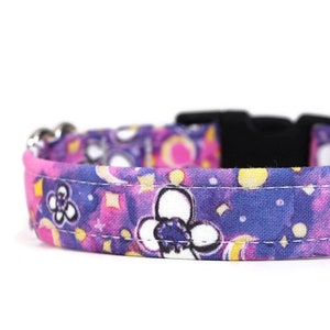 Collar para perro con estrellas y flores de ensueño - Collar para perro personalizado - Martingala - Accesorios para mascotas - Collar para perro de diseño
