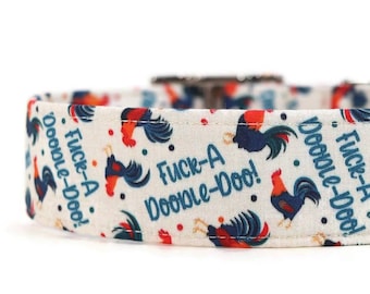 F*ck-A-Doodle-Doo! Dog Collar - Custom Martingale Collar