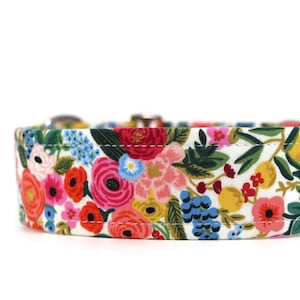 Painted Flowers Dog Collar - Rifle Paper Co. - Custom Dog Collar - Martingale - Pet Accessories - Designer Dog Collar - Cat Collar