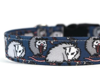 Possums Dog Collar - Custom Dog Collar - Martingale - Animal Print - Personalized