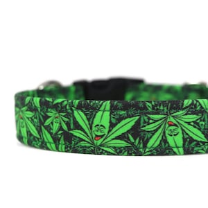 Happy Weed Dog Collar – Designer Pet Collar, Martingale Option