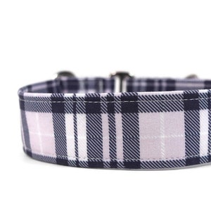 Pretty in Plaid Lavender Dog Collar - Custom Dog Collar - Martingale - Pet Accessories - Designer Dog Collar - Cat Collar