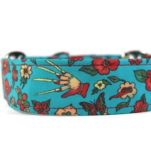 Freddy and Flowers Dog Collar - Custom Dog Collar -  Pet Accessories - Martingale