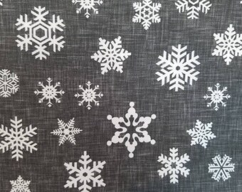 Snowflakes on Linen Christmas Dog Collar - Custom Dog Collar - Martingale Collar