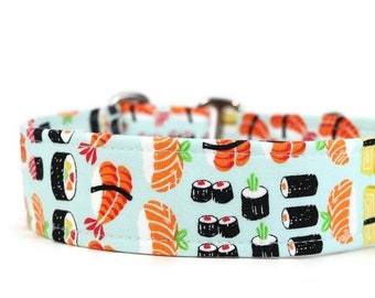 Sushi Print Dog Collar - Custom Martingale Collar