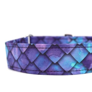 Purple Dragon Scales Dog Collar - Custom Dog Collar - Breakaway Cat Collar