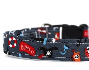 Pirate Fun Dog Collar: Custom Martingale Collar