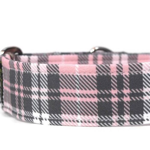 Orange Plaid Dog Collar Custom Dog Collar Martingale Pet Etsy