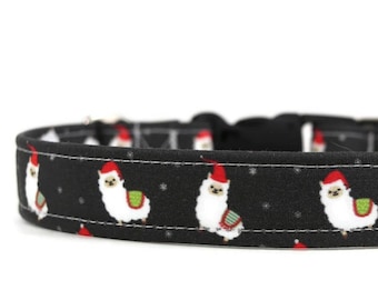 Christmas Alpaca Dog Collar: Festive Holiday Pet Collar
