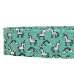 Unicorns and Rainbows Dog Collar - Custom Dog Collar - Martingale Collar - Pet Accessories - Designer Dog Collar - Greyhound Collar