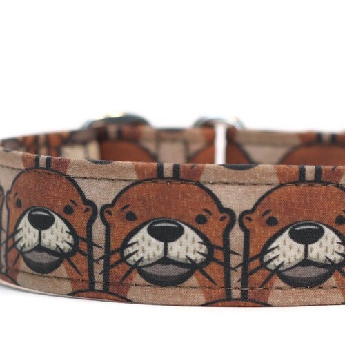 Otter Love Dog Collar Custom Dog Collar Martingale Pet Etsy