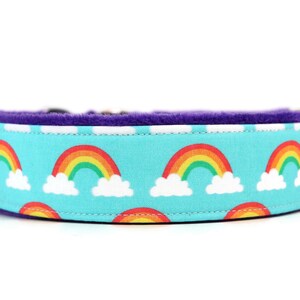 Rainbow Collar Martingale Pet Accessories Pride Collar Breakaway Cat Collar image 2