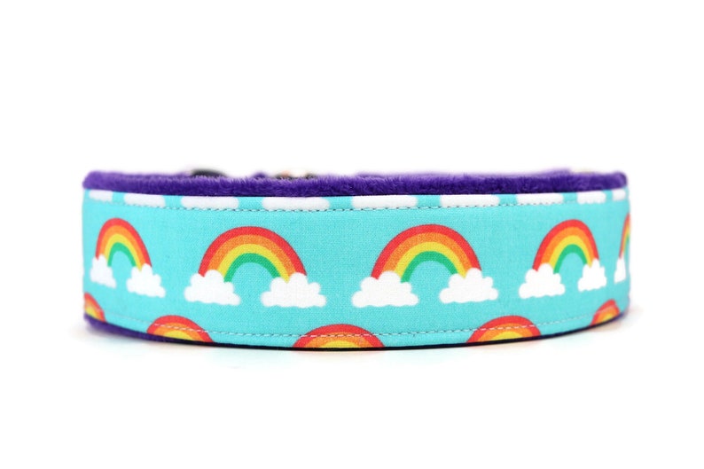 Rainbow Collar Martingale Pet Accessories Pride Collar Breakaway Cat Collar image 2