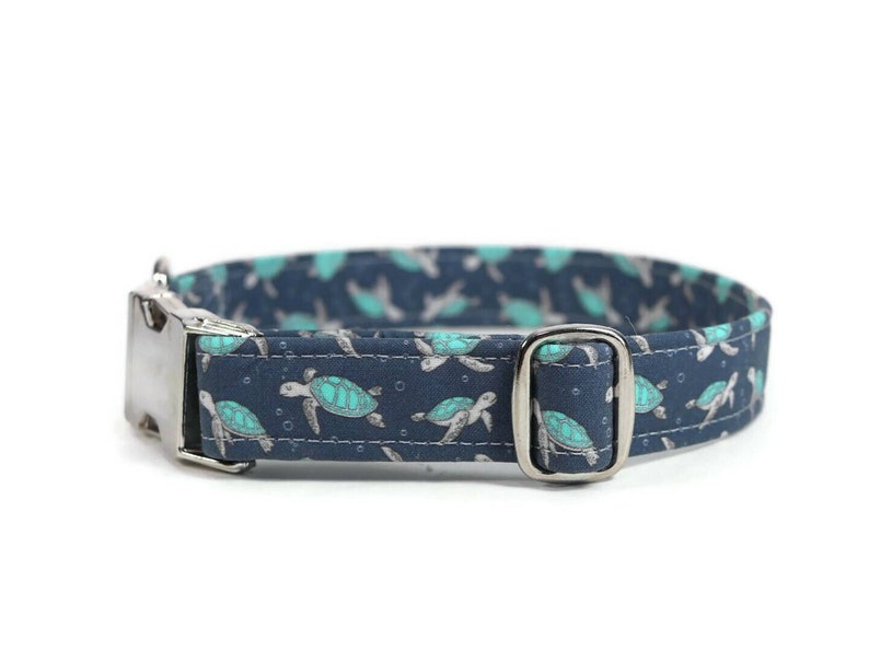Sea Turtles Dog Collar Custom Dog Collar Martingale Pet Etsy