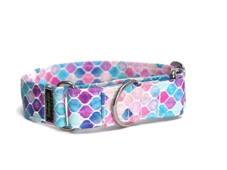 Pastel Moroccan Tiles Dog Collar Custom Dog Collar Cat Etsy