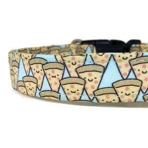 Happy Pizzas Dog Collar - Custom Dog Collar - Martingale - Pet Accessories - Designer Dog Collar