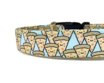 Happy Pizzas Dog Collar - Custom Martingale Collar