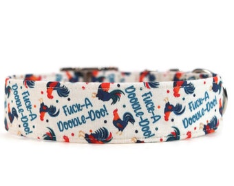 F*ck-A-Doodle-Doo! Dog Collar - Custom Dog Collar - Pet Accessories - Martingale Collar