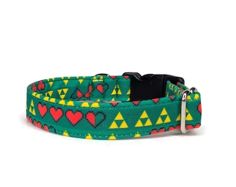 Tri Force Adventure Collar: Martingale, Buckle, Cat Collar, Pet Accessories