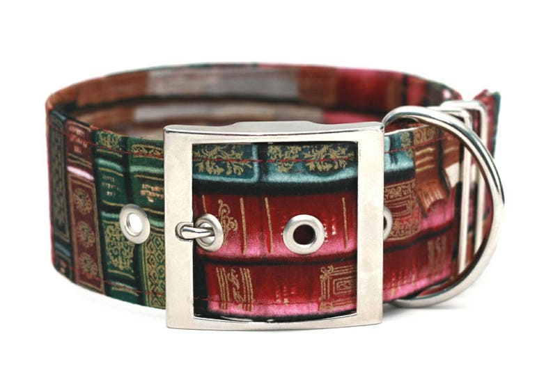 Old Books Dog Collar / Custom Dog Collar / Martingale Dog Collar image 2