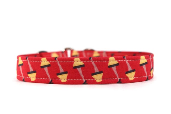 Leg Lamp Christmas Dog Collar: A Christmas Story, Red Fabric
