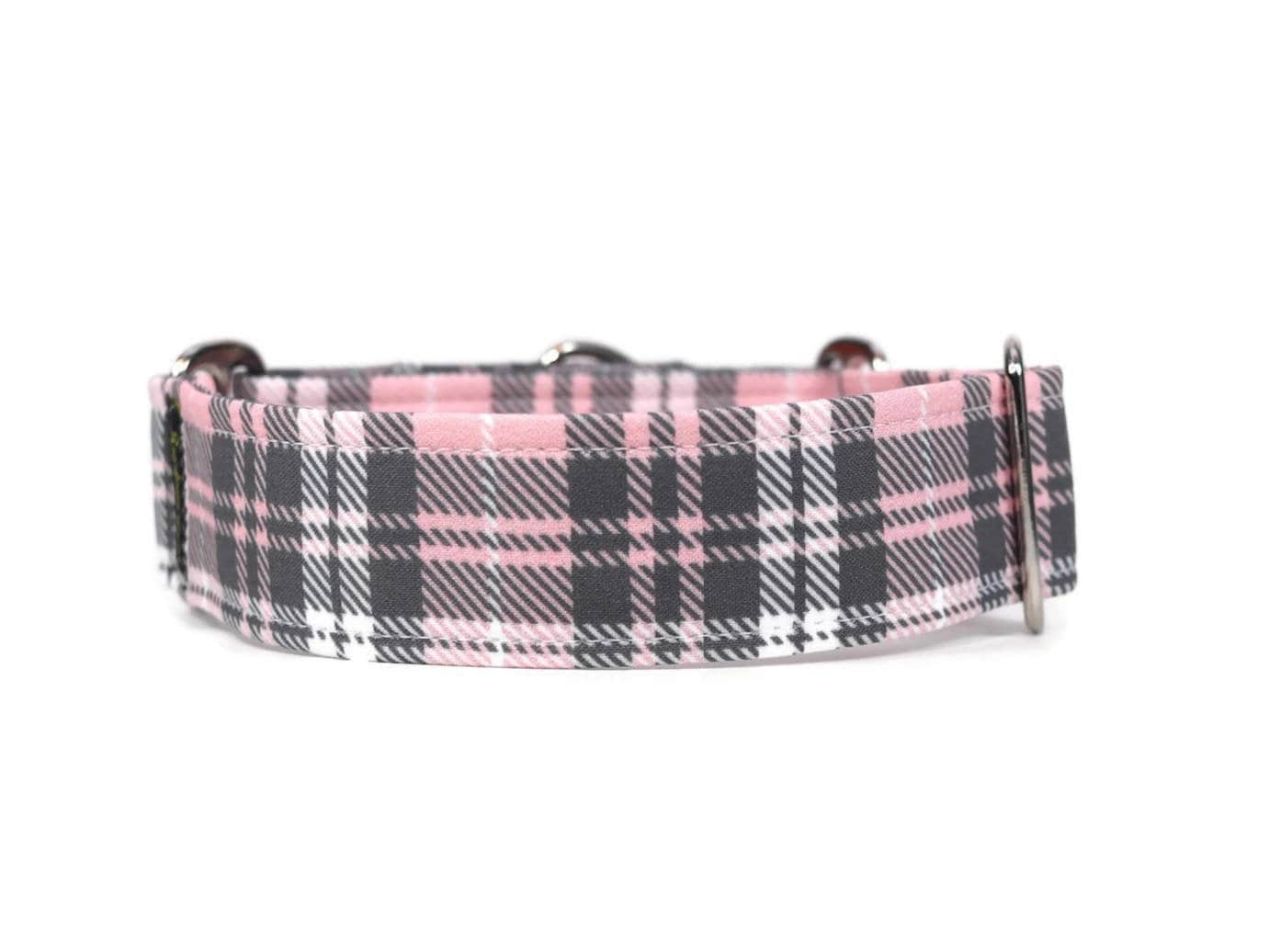 Unlined Furberry Plaid Buckle or Martingale Dog Collar by Dog Star