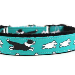 Collar para perro Border Collie: estampado de oveja, collar Martingale personalizado