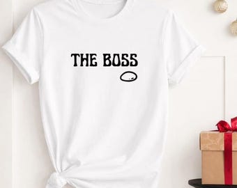 The Boss Shirt for Men  Vintage Funny Boss TShirt, Matching Couple Shirt, Retro Graphic Tee
