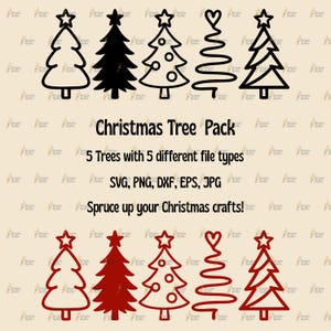 Christmas Tree Svg Bundle, Christmas Svg, Christmas Tree Svg, Christmas Clipart, Christmas Tree Png, Christmas Digital,Cricut,Silhouette,Dxf