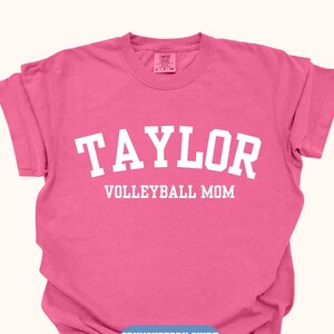 Senior Volleyball Mom Comfort Colors Shirt Gameday Girls Volleyball Sweatshirt Sports Team Gifts Custom Name Tshirt Volleyball Coach Gift
