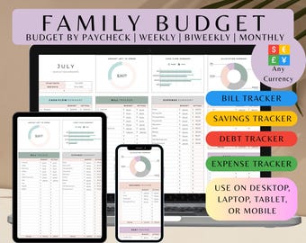Family Budget Template: Biweekly Paycheck Planner (Google Sheets)