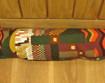 Draught excluder, Liberty Bauhaus door stopper, 60s vintage cotton draft stopper, Collier Campbell window draught dodger.