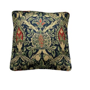 William Morris Granada Cushion Cover: Arts & Crafts Linen Throw Pillow