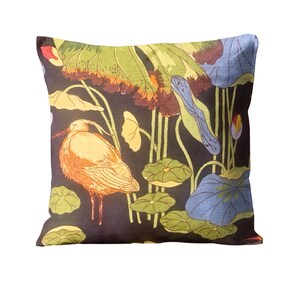 G P & J Baker Nympheus, Aqua / Teal linen Cushion Cover. image 1