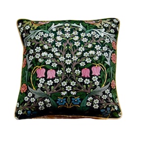Sanderson William Morris Blackthorn Arts and Crafts green, pink, mid 60s vintage cotton cushion cover, throw pillow cover, home decor.