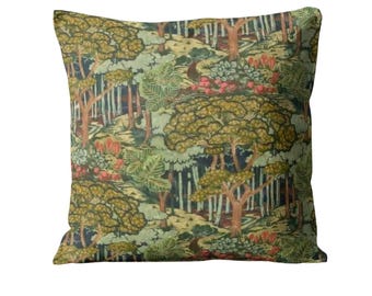 G P & J Baker, Ruskin emerald green cotton velvet cushion cover