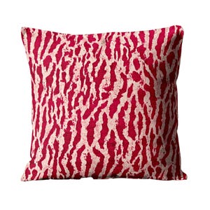 Clarke and Clarke &quot;Gautier&quot;, magenta pink and pale gold cotton viscose chenille velvet cushion cover, throw pillow cover, home decor .