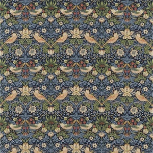 William Morris, Sacchetto Lavaggio Grande, Pattern Strawberry Thief, Blu, Modello FG2444
