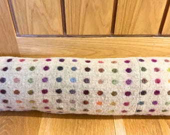 Zugluftstopper, Abraham Moon Multispot Türstopper, 100% reine Wolle Zugluftstopper.