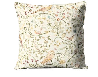 William Morris Newill Cushion Cover: Arts & Crafts Chintz Pillow