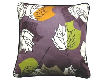 Sanderson Maple, Options II range, plum colourway, cotton blend cushion cover, throw pillow cover, home decor, 18 x 18 inches.