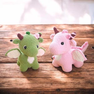 Colorful Dragon Dragon Crochet Pattern Pdf , Amigurumi Crochet Pattern, Valentine Dragon Pattern PDF Crochet