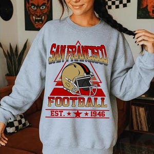 Vintage style San Francisco Football sweatshirt,Football shirt, San Francisco football Crewneck , Game day Football,American football tee